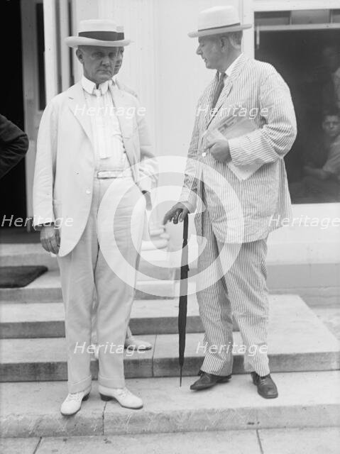 Thomas Watt Gregory, Albert Sidney Burleson, 1916 or 1917. Creator: Harris & Ewing.