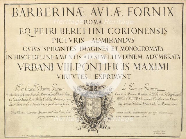 Barberinae aulae fornix, ca. 1677. Creator: Unknown.