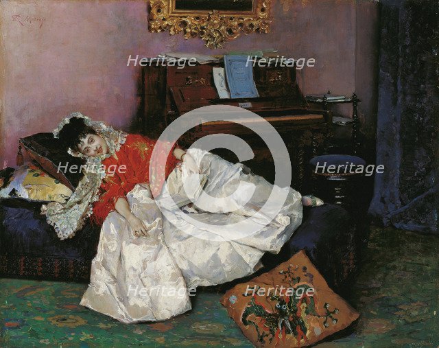 The Reading (Aline Masson). Artist: Madrazo y Garreta, Raimundo de (1841-1920)