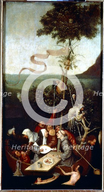 The Ship of fools' painting by El Bosco (1450-1516).