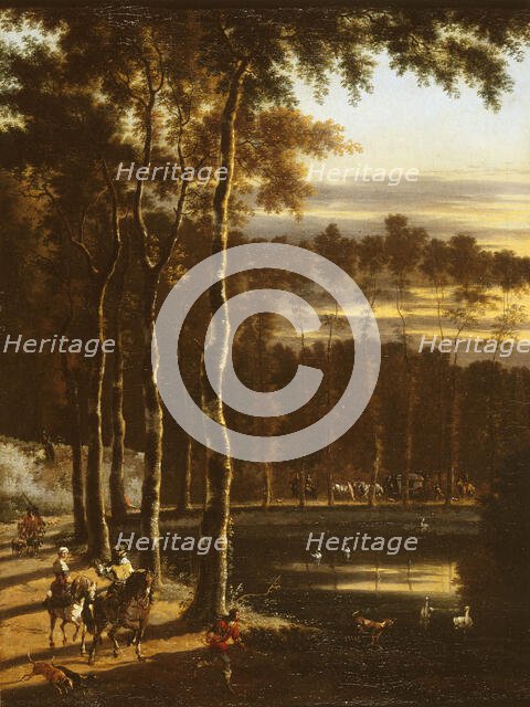 Alley with ash trees, c1670. Creator: Jan Hackaert.