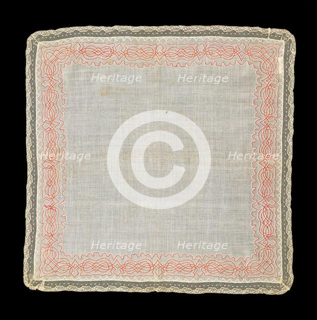 Handkerchief, Russian, 1860-80. Creator: Unknown.