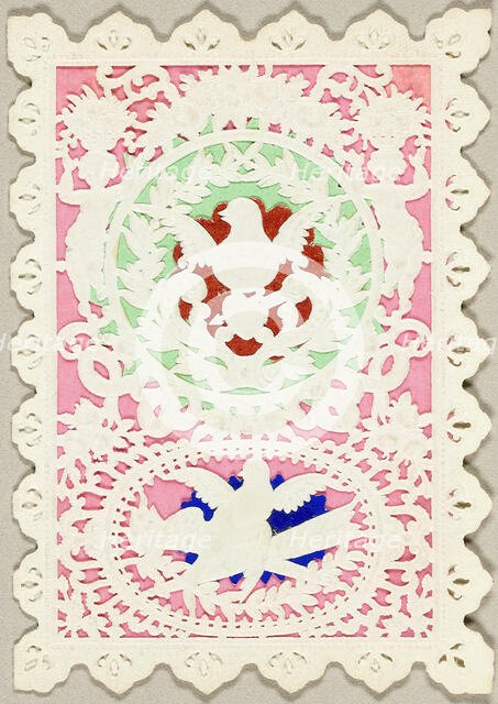 Untitled Valentine (Two Birds), 1860/69. Creator: Mullord Brothers.