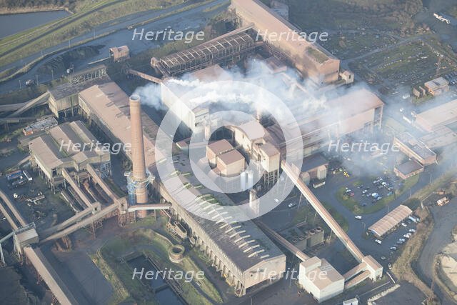 The ore preparation plant at Scunthorpe Steel Works, North Lincolnshire, 2016. Creator: Dave MacLeod.
