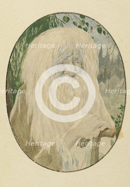 Leshy. Illustration to the poem Ruslan and Lyudmila by A. Pushkin, 1921-1926. Creator: Chekhonin, Sergei Vasilievich (1878-1936).