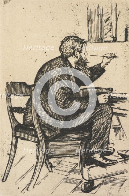 Edwin Edwards painting, 1850-1879. Creator: Charles Samuel Keene.