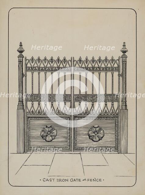 Cast Iron Gate, c. 1936. Creator: Lucien Verbeke.