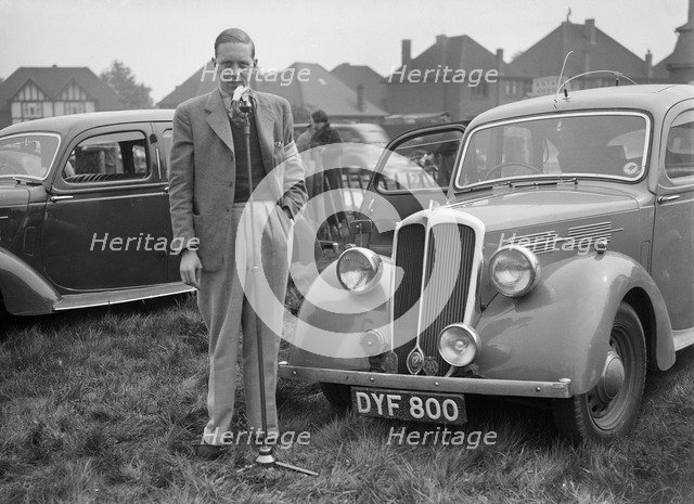 1937 Standard Twelve at the Standard Car Owners Club Gymkhana, Ace of Spades, Kingston Bypass, 1938. Artist: Bill Brunell.