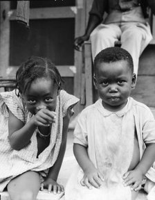 Children of evicted sharecropper, now living on Sherwood Eddy cooperative plantation, 1936. Creator: Dorothea Lange.