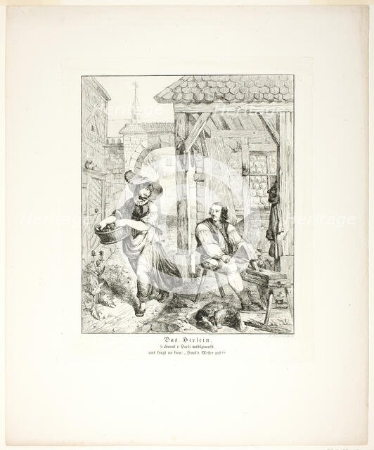 The Little Witch, plate four from Zehn Blätter zu Hebels Alemannischen Gedichten, 1820. Creator: Sophie Reinhard.
