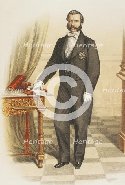 Knight wearing the insignia of the Grand Cross of the Royal and Distinguished Spanish Order..., 1865 Creator: Unknown.
