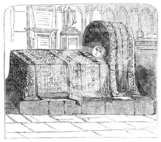 Tomb of the Infant Daughter of James I, in Westminster Abbey, 1857. Creator: Unknown.