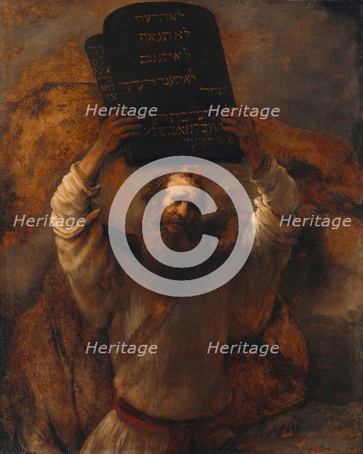 Moses with the Ten Commandments, 1659. Artist: Rembrandt van Rhijn (1606-1669)