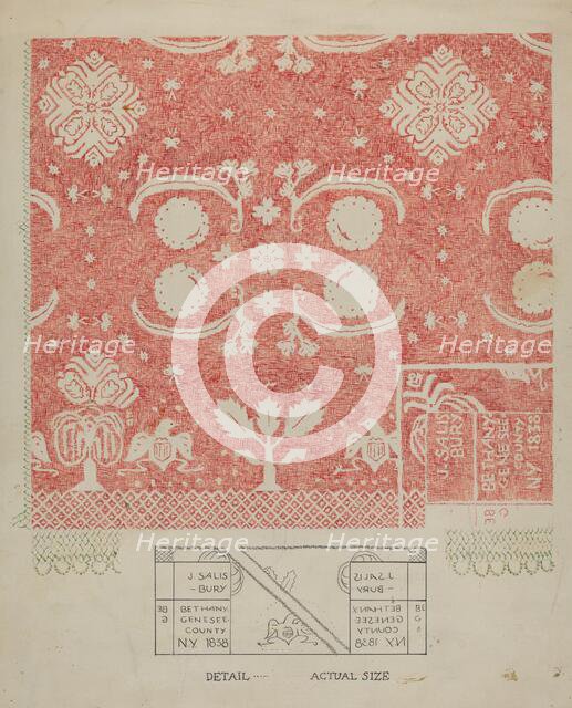 Hooked Rug, c. 1936. Creator: Mosseller, Lillian M..