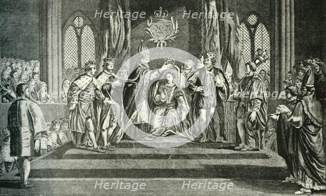'The Coronation of Anne Boleyn with the Crown of St. Edward', 1902. Creator: Unknown.
