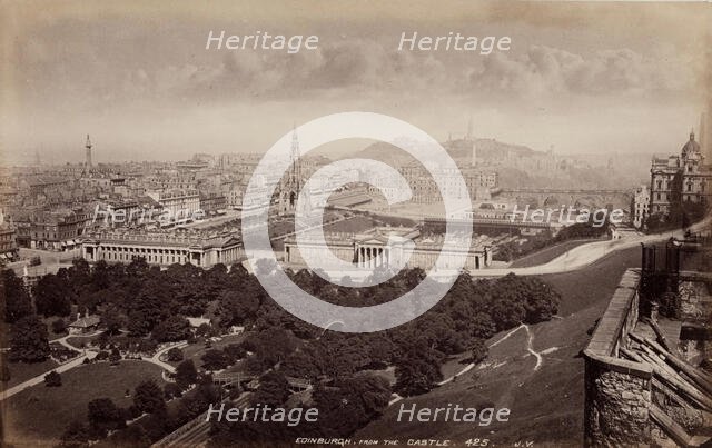 Edinburgh from the Castle, between 1870 and 1880. Creator: James Valentine.