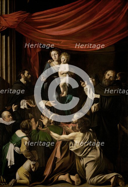 Madonna of the Rosary, 1605-1607. Artist: Caravaggio, Michelangelo (1571-1610)