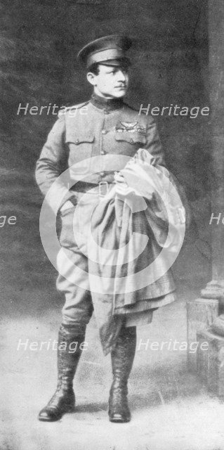 Raoul Lufbery, French-American fighter pilot and flying ace of World War I, 1914-1918. Artist: Unknown