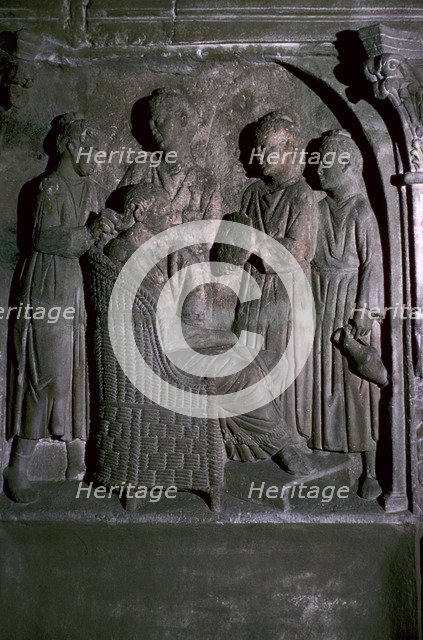 Roman relief of women having their hair dressed, 3rd century. Artist: Unknown
