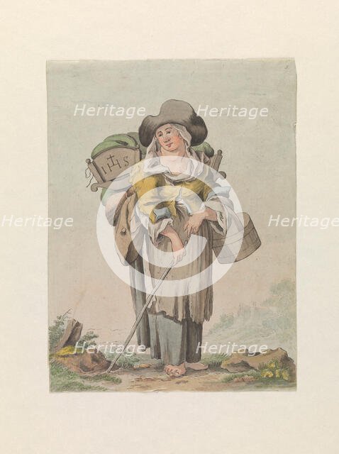 The wife of a blind man, late 18th century? Creator: Matthias Pfenninger.