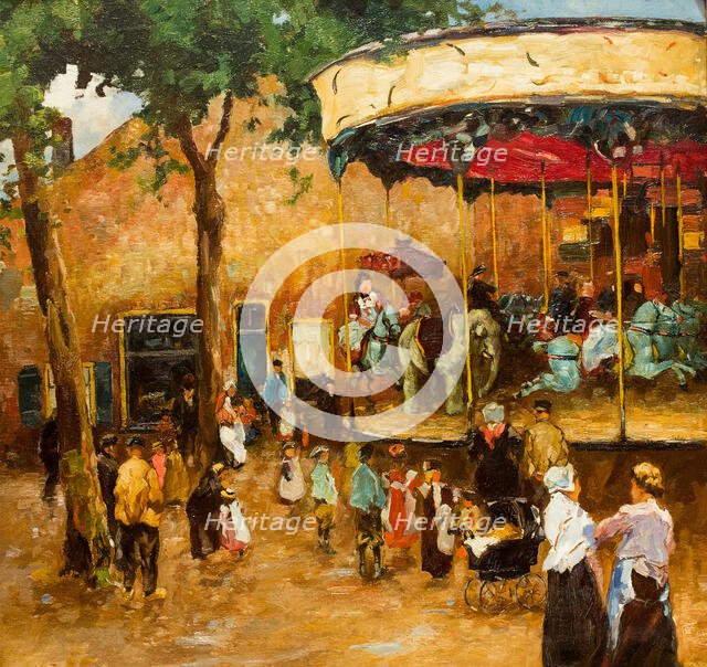 Carousel. Street scene in The Hague. Creator: Zwart, Willem de (862-1931).