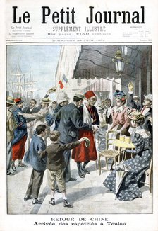Return from China, Arrival of repatriate, Toulon, 1901. Artist: Unknown