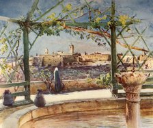 'Church of the Nativity at Bethlehem from a Garden on the Opposite Hill', 1902. Creator: John Fulleylove.