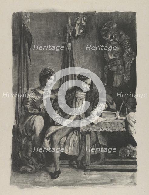 Goetz von Berlichingen Writing His Memoirs, 1836-43., 1836-43. Creator: Eugene Delacroix.