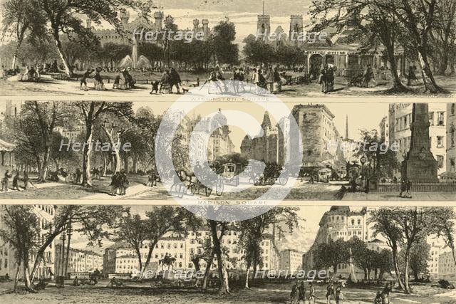 'Washington, Madison, and Union Squares', c1870. Creator: William James Palmer.
