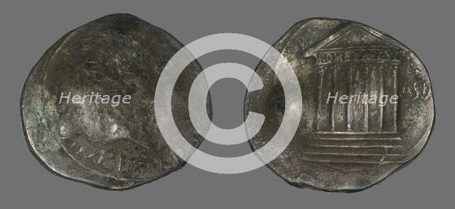 Coin Portraying Emperor Augustus, 27 BCE-14 CE. Creator: Unknown.