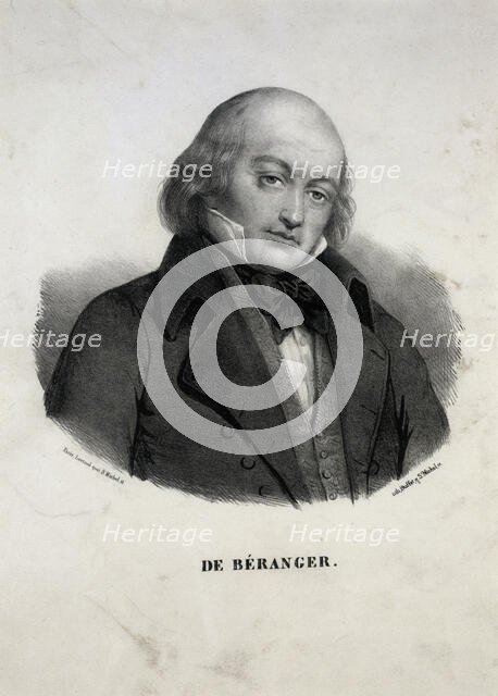 Portrait of Pierre-Jean de Béranger (1780-1857). Creator: Anonymous.