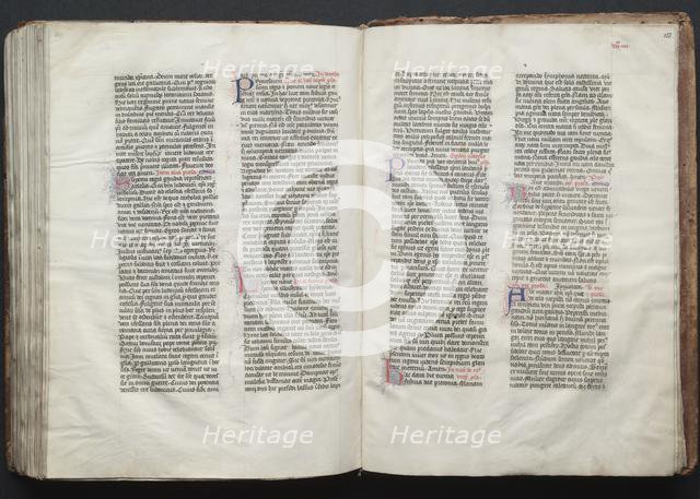 The Gotha Missal: Fol. 155r, Text, c. 1375. Creator: Master of the Boqueteaux (French); Workshop, and.