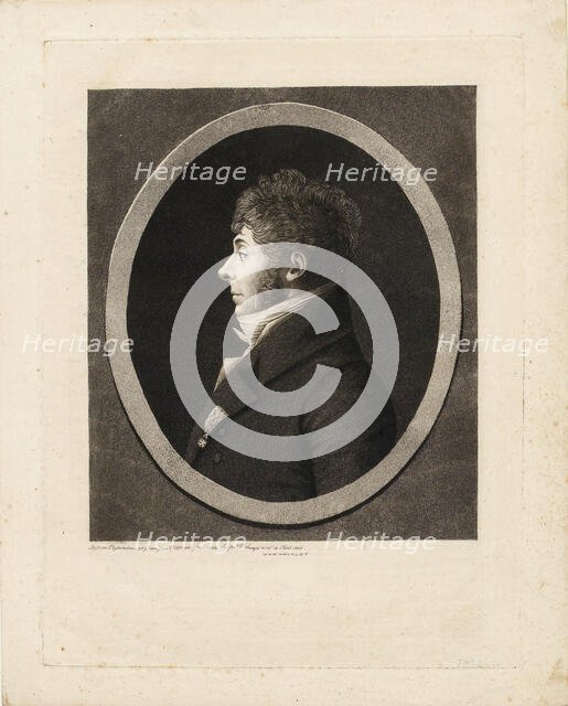 Portrait of the composer Étienne Nicolas Méhul (1763-1817). Creator: Quenedey, Edmé (1756-1830).