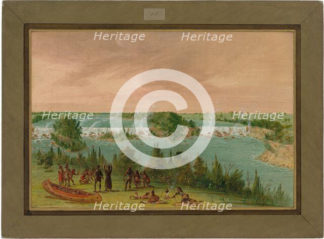Father Hennepin and Companions at the Falls of St. Anthony. May 1, 1680, 1847/1848. Creator: George Catlin.