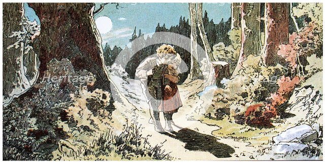 Illustration for "Hansel and Gretel" by Brothers Grimm, c1899. Creator: Zick, Alexander (1845-1907).