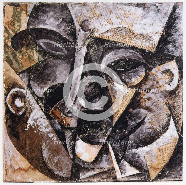 'Dynamism of a Man's Head', 1914. Artist: Umberto Boccioni