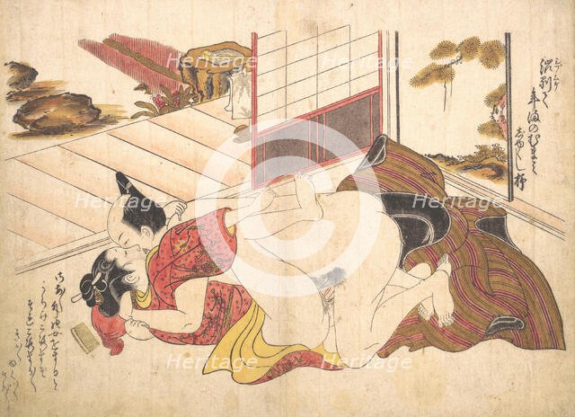 Bedroom Scene, ca. 1739., ca. 1739. Creator: Okumura Masanobu.