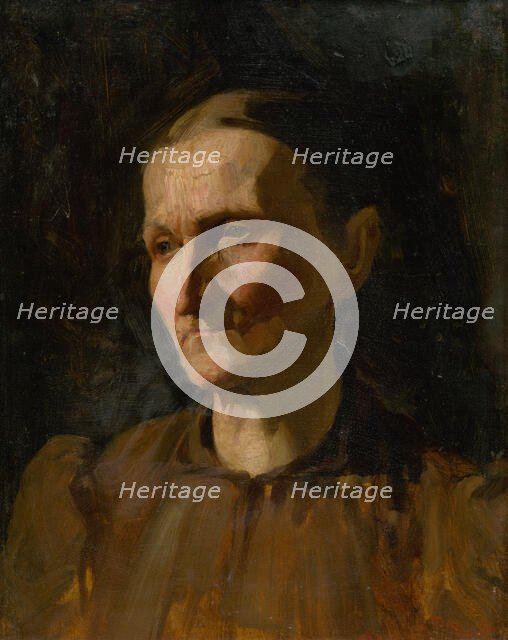 Head Study of a Woman, 1920-1929. Creator: Ludovit Pitthordt.