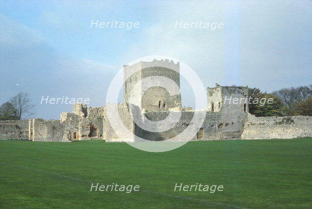 Portchester Castle, Hampshire, England, 20th century. Artist: CM Dixon.