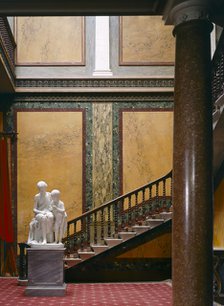 Inner hall, staircase and statuary, Brodsworth Hall, South Yorkshire, c2000s(?). Artist: Historic England Staff Photographer.