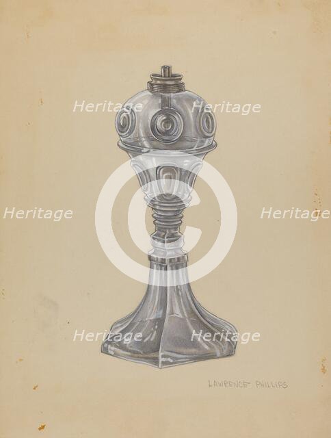 Lamp, c. 1940. Creator: Lawrence Phillips.