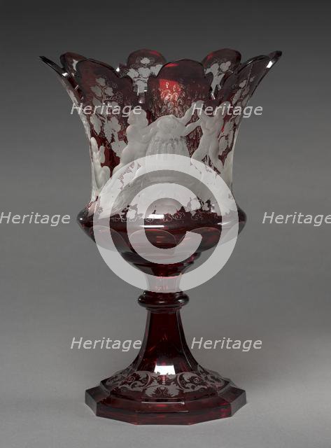Ruby Vase, 1800s. Creator: Unknown.