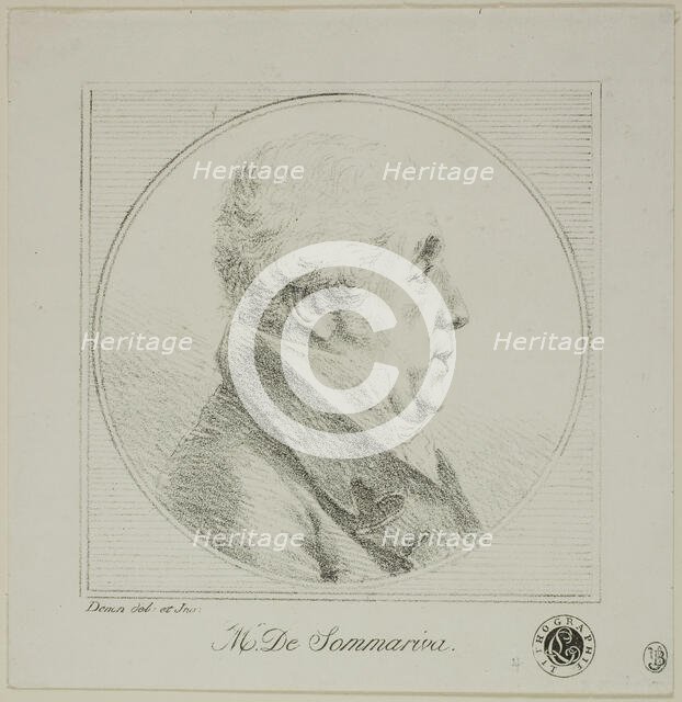 Profile Portrait of Monsieur de Sommariva, c. 1820. Creator: Vivant Denon.