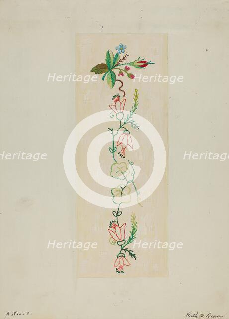 Sampler, c. 1937. Creator: Ruth M. Barnes.