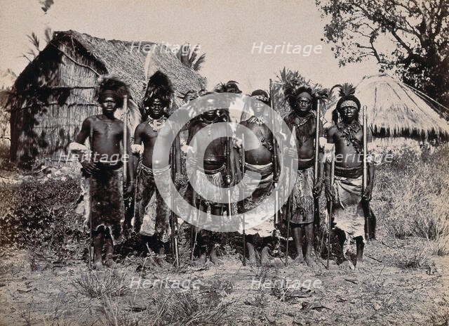 Africa: a group of African warriors, between 1800 and 1899. Creator: Unknown.