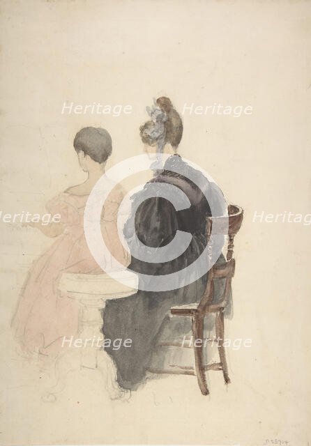 A Piano Lesson, 1800-1859. Creator: David Cox the elder.