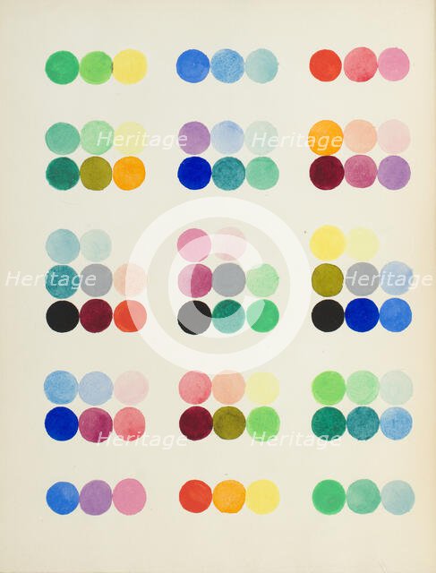 Coloured Plate representing sections at right angles with the secondary cross axes, 1868. Creator: William Benson.