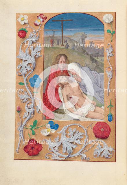 Hours of Queen Isabella the Catholic, Queen of Spain: Fol. 260v, Lamentation, c. 1500. Creator: Master of the First Prayerbook of Maximillian (Flemish, c. 1444-1519); Associates, and.