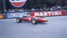 Ludovico Scarfiotti driving a Ferrari, Belgian GP, Spa-Francorchamps, 1967. Artist: Unknown