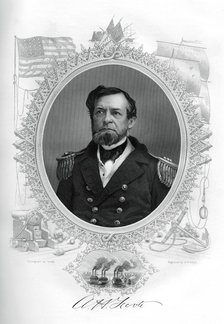 Andrew Hull Foote, American Civil War admiral, 1862-1867.Artist: G Stodart